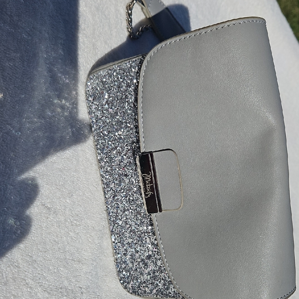 Elegant Silver Glitter Crossbody‎ Bag - Picture 3 of 7